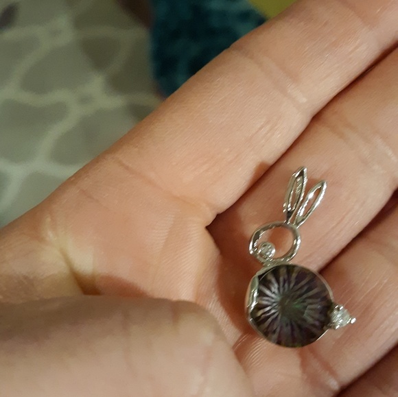 New Stunning Mystic Topaz Silver Rabbit Ears Pendant Necklace. - Picture 4 of 8
